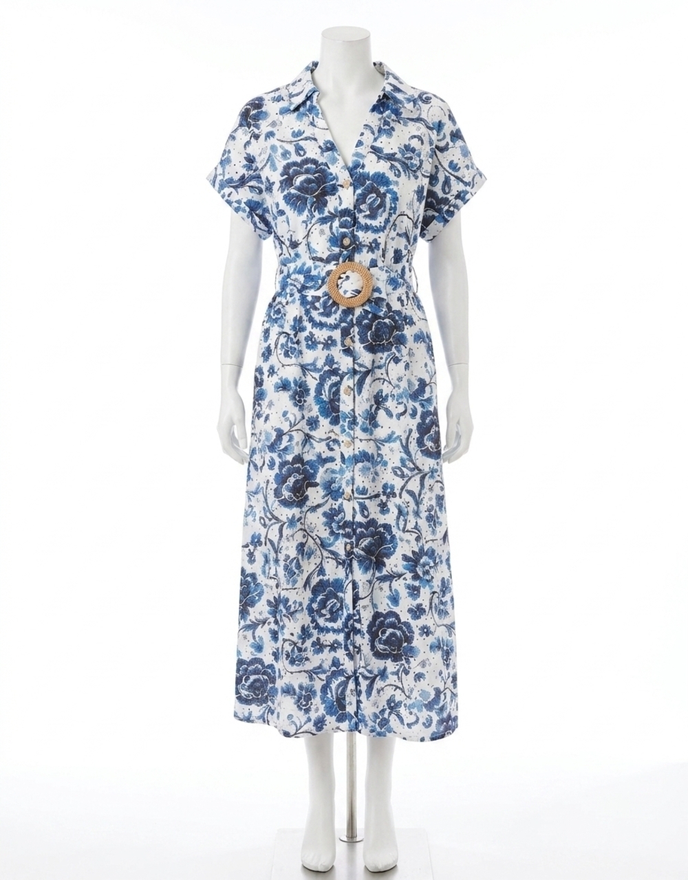 NEW CHARLIE B eyelet maxi dress in delphinium